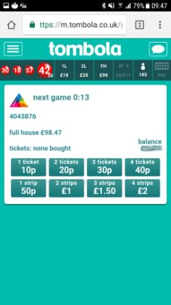 Tombola Mobile Bingo Buy Tickets