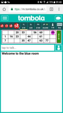 Tombola Bingo Mobile Chat