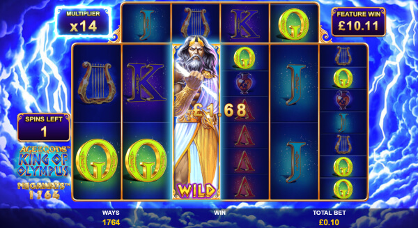 Age of the Gods King Of Olympus Megaways bonus round