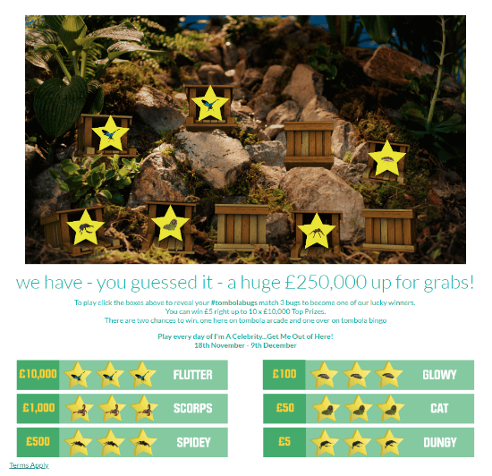 Tombola Bugs