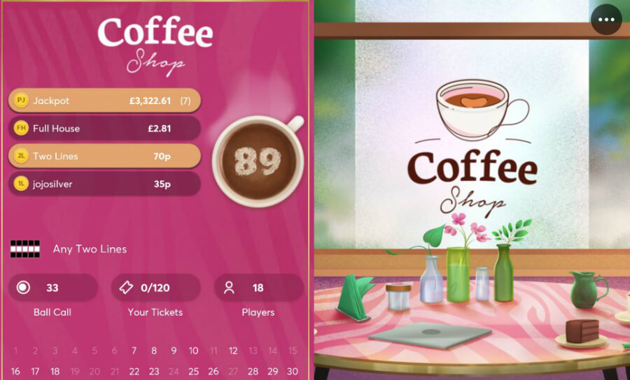 Coffee Shop Bingo