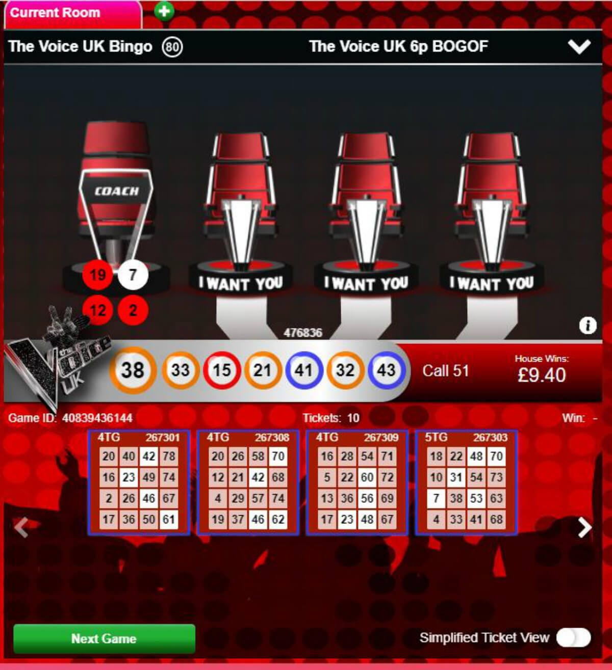 The Voice UK Bingo