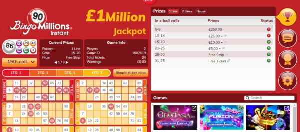 Bingo Millions Game