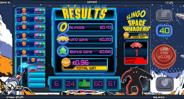 Slingo Space Invaders