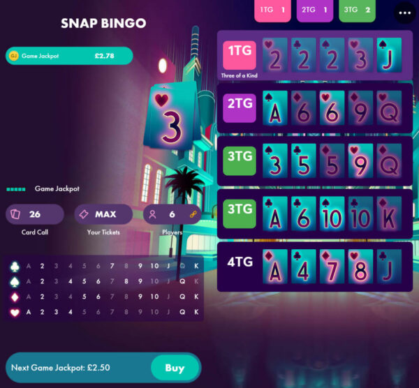 Snap Bingo at Gamesys