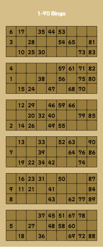 free 90 ball bingo cards print or play online
