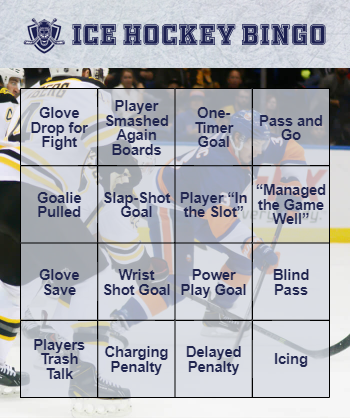 Ice Hockey Bingo Cards