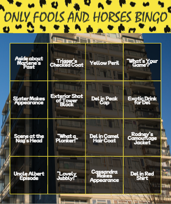 Only Fools and Horses Bingo Cards