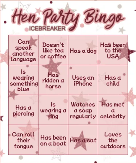 Icebreaker Bingo