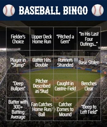 Baseball Bingo
