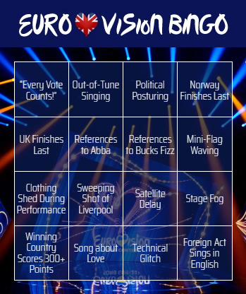 Eurovision Bingo Card