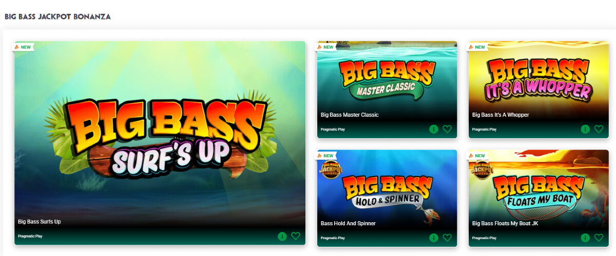 Big Bass Jackpot Slot Game Tiles