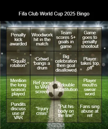 Club World Cup Bingo