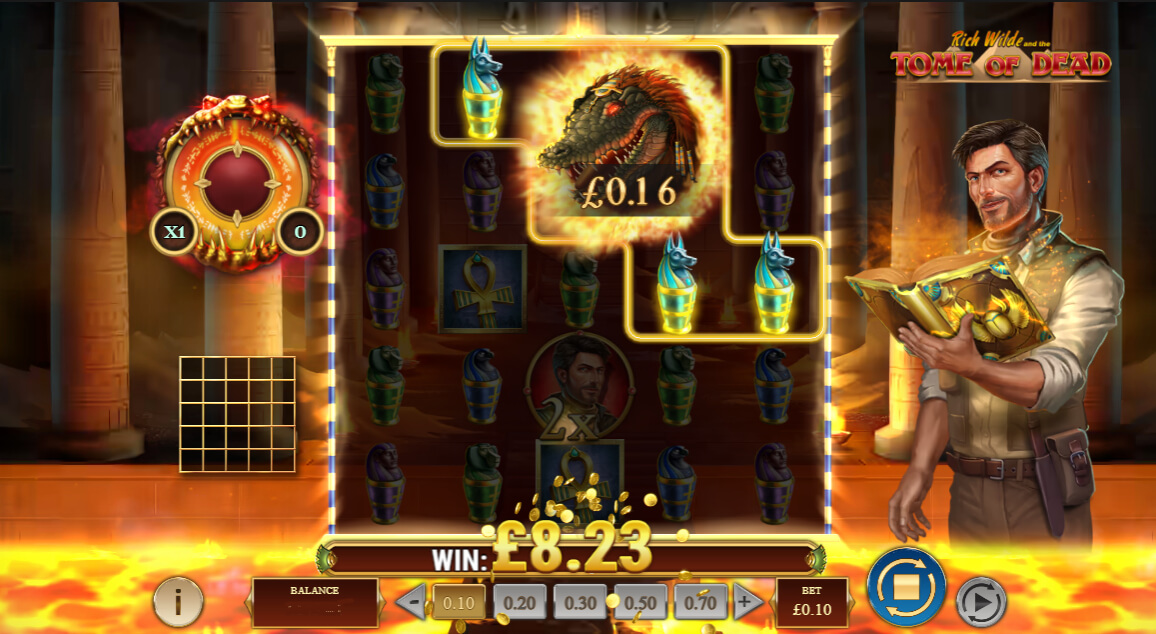 Tome of Dead slot game bonus round
