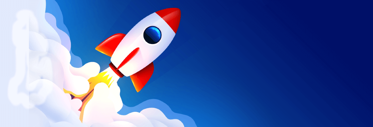A soaring rocket