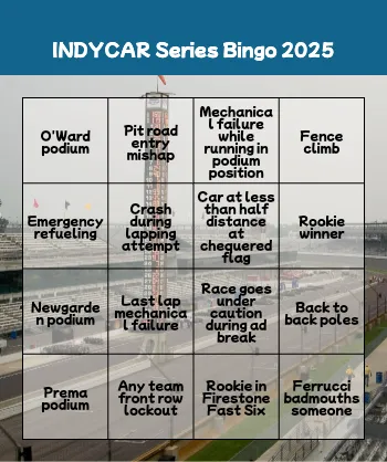 Indycar Bingo