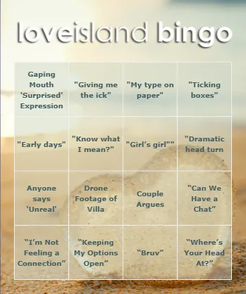 Love Island Bingo