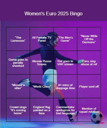 Women’s Euro 2025 Bingo