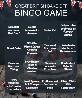 Great British Bake Off Bingo