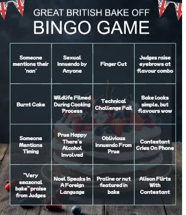 Great British Bake Off Bingo