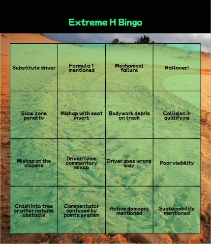 Extreme H Bingo