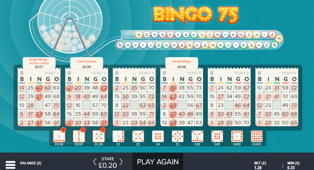 G Games Bingo 75 screenshot
