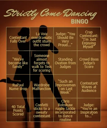 Strictly Come Dancing Bingo