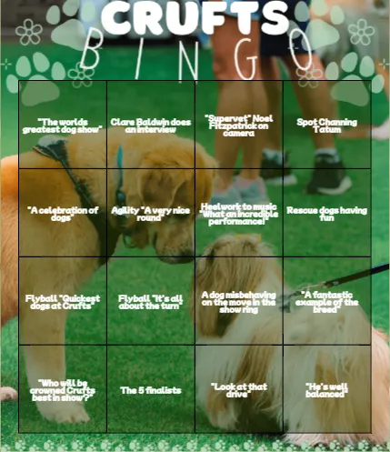 Crufts Bingo