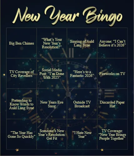 New Year Bingo