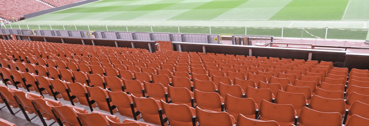 Red seats at Man United stadium
