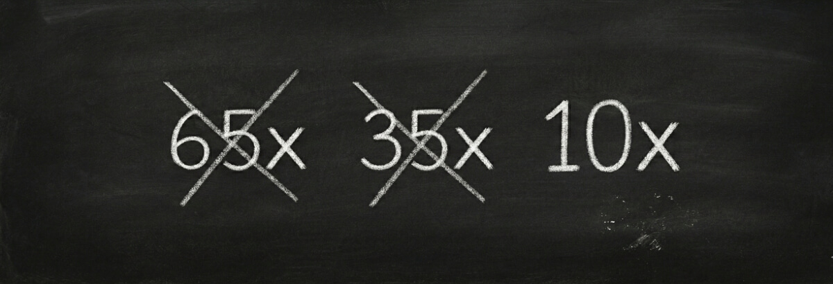 Chalkboard with wagering requirements