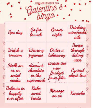 Galentine's Day Bingo