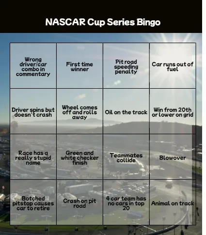 NASCAR Bingo 2026