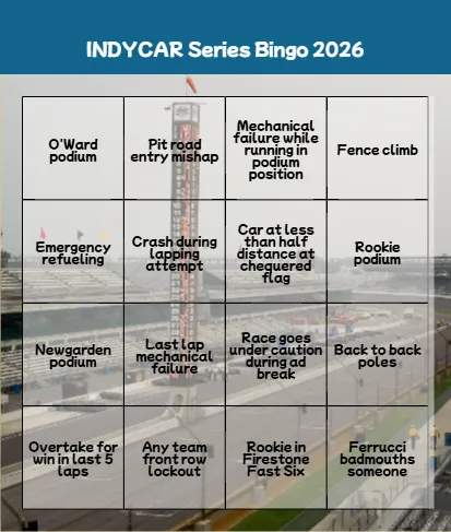 Indycar Bingo